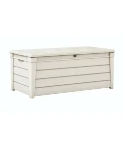 Baule keter "brightwood pool box" in resina bianco, 145x69,7x60,3 cm